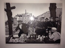 Yves Chaland - Freddy Lombard - Police Report - Planche originale