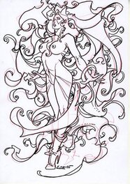 Azpiri - Medusa by Alfonso Azpiri - Illustration originale