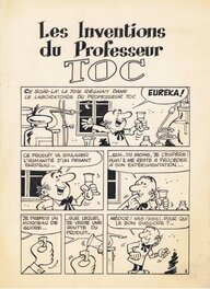 Paul Deliège - « Les Inventions du Professeur Toc », planche 1, 1961. - Planche originale
