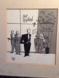 Serge Clerc - Bar tropical - Illustration originale