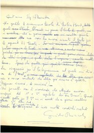 Guido Buzzelli - Page  3: Brouillon de lettre à Enzo Plazzotta - Original art