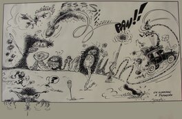 Joalbanese - Hommage signatures de franquin - Original Illustration