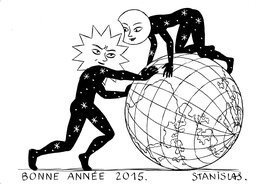 Stanislas - Bonne Année 2015 - Original Illustration
