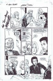 Original Illustration - Preacher #30 page 7 by Steve Dillon featuring Arseface and the gang