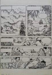 Milo Manara - James Cook - Planche originale