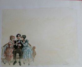 Jean-Pierre Gibrat - Julien Sorel - Le rouge et le noir - Original Illustration