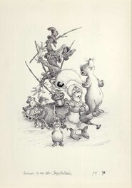 Jean Dulieu - Paulus en de insekten - Original Illustration