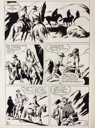 André Oulié - Les aventures de Zorro - Justice de l'ouest - Planche originale