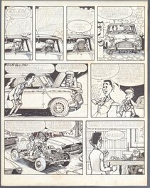 Jacques Devos - Steve Pops et les Soucoupes Volantes page 8 - Planche originale