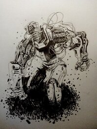 Lionel Marty - Robot A - Illustration originale