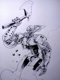 Lionel Marty - Robot C - Illustration originale