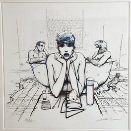 Enki Bilal - Bilal, Réhaut, Bleu Sang - Original art