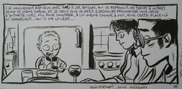 Scène de repas et d'appaisement