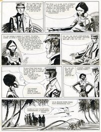 Planche originale - 1970 - Corto Maltese planche 4 de Samba avec Tir Fixe.