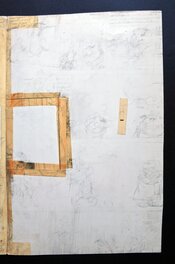 Dos planche 12A avec les crayonnés "Les belles vacances". Dos planche 12A avec les crayonnés "Les belles vacances".