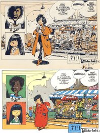 Version journal Spirou en haut - Version publiée en album en bas. Version journal Spirou en haut - Version publiée en album en bas.