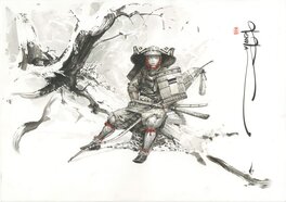 Saverio Tenuta - Samurai - Illustration originale