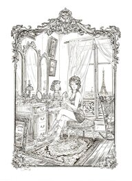 Paul Salomone - Margot à Paris - Illustration originale