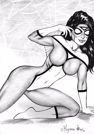 Ley Mayara - Spider Woman - Illustration originale
