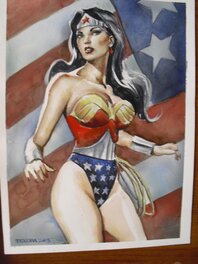 Mark Texeira - Wonder woman painting - Illustration originale