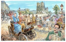 Paul Salomone - Margot "Notre Dame de Paris" - Illustration originale