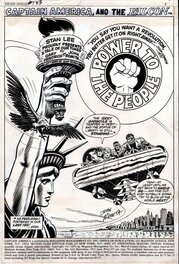 John Romita - Captain AMERICA 143 # splash - Planche originale