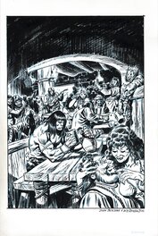 John Buscema - Conan by JOHN BUSCEMA (blue-line) & Bill Reinhold inks- SOLD - Comic Strip