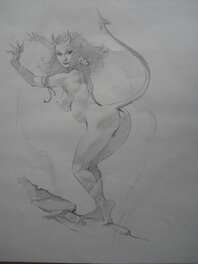 Mike Hoffman - Frazetta GIRL HOMMAGE - Original Illustration