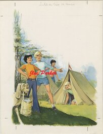 Jean Sidobre - Le Club des Cinq va camper - Couverture originale