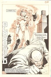 Buzz - Vengeance OF VAMPIRELLA #1 PAGE 3 TITLE SPLASH - Planche originale