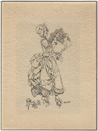 Chéri Hérouard - Illustration à l'encre - Illustration originale