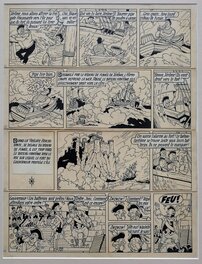 Willy Vandersteen - Bob et Bobette - La frégate fracassante – bande 141, 142, 143 et 144. - Planche originale