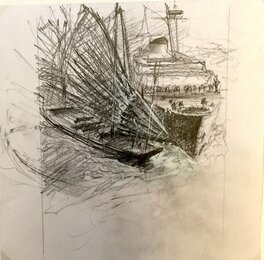 "la croisière du Mégophias" - dessin original