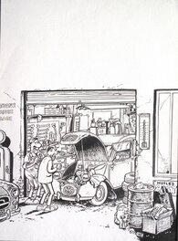 Frank Margerin - Couverture de l'album : Frank Margerin présente les autos - Comic Strip