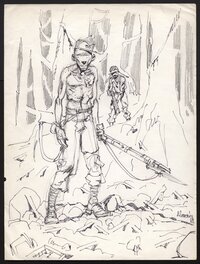 Al Severin - Al Séverin - A Story of War - inédit - Illustration originale