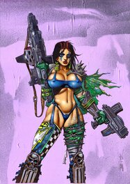 Simon Bisley - Bisley - The Gunner - Illustration originale