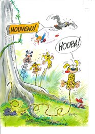 Batem - Batem - Marsupilami - Original Illustration