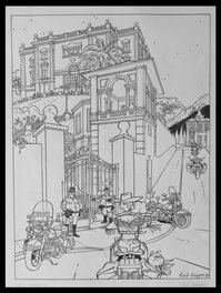 Henk Kuijpers - Franka : Harley Collection: Villa Imperiale - Illustration originale