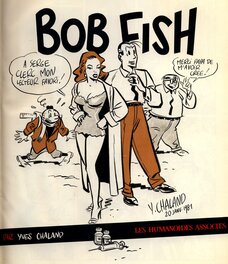 Yves Chaland - Dédicace BOB FISH par CHALAND 1981 - Original Illustration