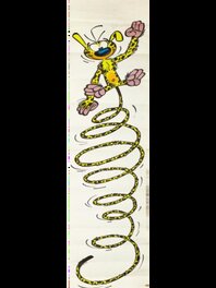 Le poster Spirou dit "pantalon" de 125 cm de long... Le poster Spirou dit "pantalon" de 125 cm de long...