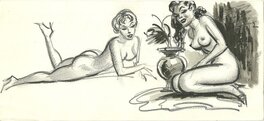 Maxime Roubinet - Etude de femmes nues - Original art