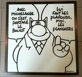 Philippe Geluck - Le Chat au plancher - Original Illustration