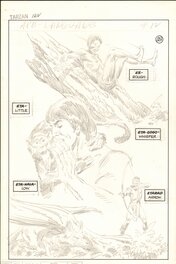 John Buscema - Tarzan : Unpublished penciled page Language of the Great Apes # 12 - Planche originale