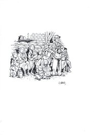 Émile Bravo - Les abris - Astrapi n° 837 du 1er mai 2015 - Le journal de guerre d'Ernest - Original Illustration