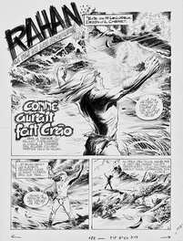 Planche originale - Chéret, Rahan, "Comme aurait fait Crâo", page d'ouverture