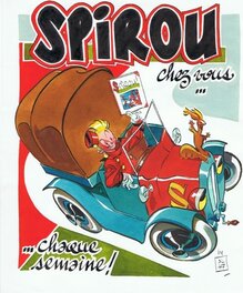 Al Severin - Spirou et Spip, 2008. - Original Illustration