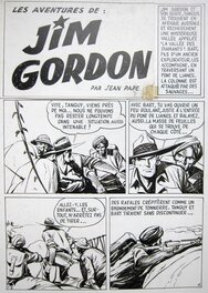 Jean Pape - Page titre d'une aventure de Jim Gordon - Planche originale