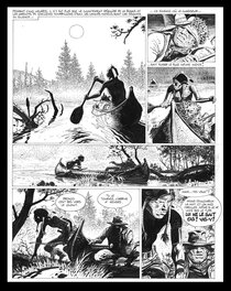 Planche originale - Hermann, Comanche,..Et le diable