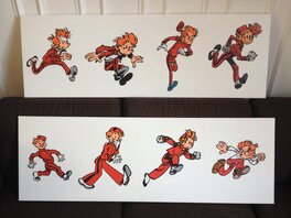 OM - Olivier Mainetti - Spirou de 1938 à  2017 - Hommage à Robvel, Jijé, Franquin, Fournier, Broca, Janry, Munuera, Yoann - Œuvre originale