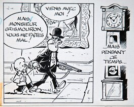 Détail bande 35A de la planche. Nous y trouvons Odée et Grismouron. Détail bande 35A de la planche. Nous y trouvons Odée et Grismouron.